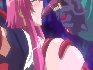 Pinkhead 年轻 女人 夯 由 讨厌 tentacles
