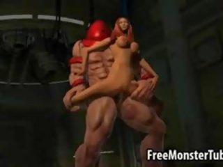 3d gyzyl saçly cookie getting fucked by the juggernaut