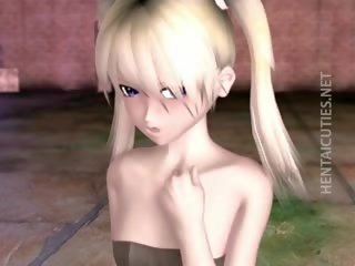 Pigtailed 3d anime biscotto prende scopata