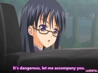 Hentai babe Undress And Gets Fucked In The Car