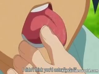 Noha fetiš a výstřik v hentai film