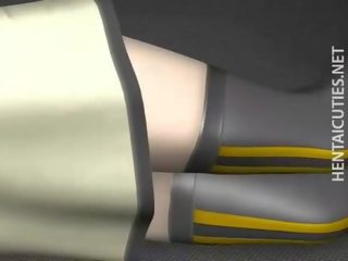 Velký breasted 3d anime divinity výprask penis