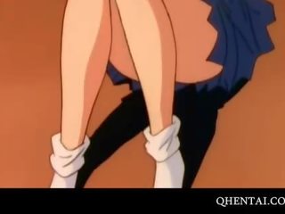 Pořádný hentai bruneta mající špinavý auto dospělý film