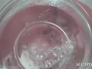 Tied up naked dirty video slave forced to drink