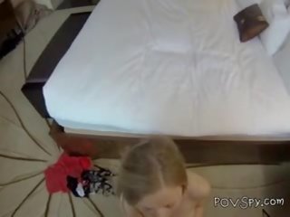 Blondie Gets Fondled And Sucks A Mean phallus