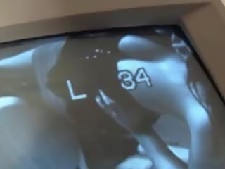 Brunette Tramp Blowing shaft On Gloryhole