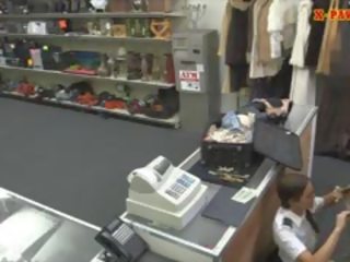 Desirable Latina Stewardess Pawns Her Pussy Then Fucked For Cash