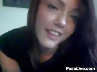 Attractive young young woman masturbates