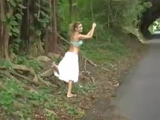 Delightful blondinke punca javno poziranje