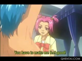 Hentai Teen Doll Gets Both Holes Nailed In MFF Threesome