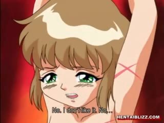 Bondáž hentai kotě dostane šlehaný a těžký poked