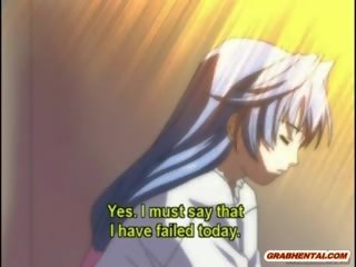 Ýapon anime bloke gets el bilen işlemek
