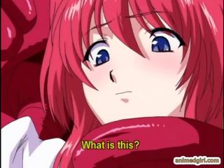 Flokëkuqe anime sensational shpim allhole nga tentacles