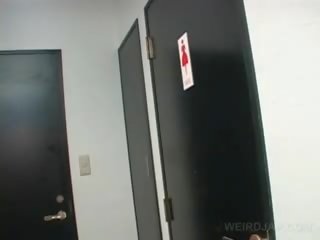 Asian Teen cutie clips Twat While Pissing In A Toilet