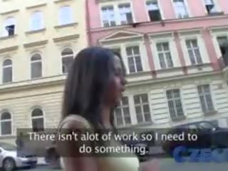 Ceko ireng haired diva fucked doggy style by stranger