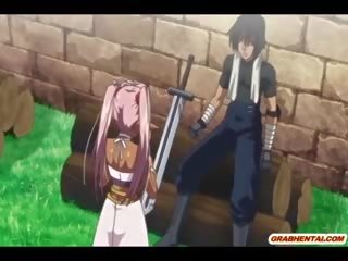 Getto anime with muzzle gets squeezed her süýji emjekler