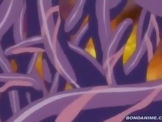 Tentacle creature invades the magnificent ninja girls