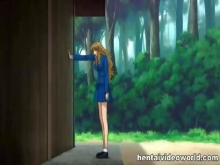 Out door group fuck in hentai video