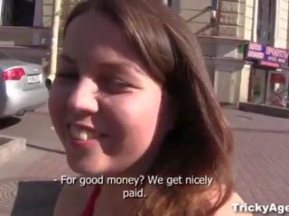 Tricky agent - a lassie in a gara köýnek wants to be fucked!