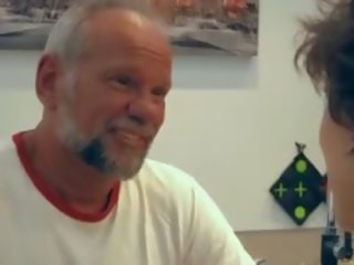 Pervert beauty young female suck old dong sensual