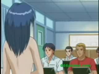 Cartoon chick goes desiring when posing Naked for a drawing class