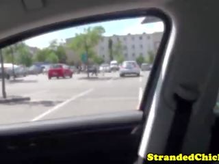 Real hitchhiker başlangyç gets jizzed on götlüje