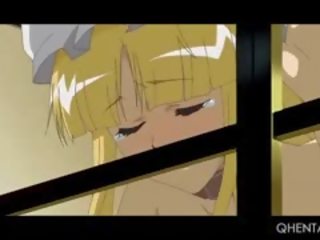 Chained Hentai dirty film Slave In Huge Boobs Gets A Big Cunt