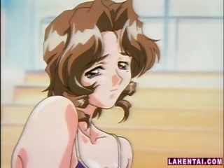 Hentai deity në rroba banje merr fucked në the pishinë