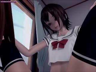 Teen Animated Student Enjoys Hard pecker