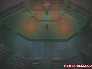 Chained hentai gets dildoed ass and wetpussy