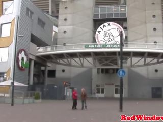 Pierced dutch harlot sucking before oral