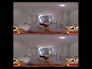 VR xxx film superb Lesbian Orgy in 360