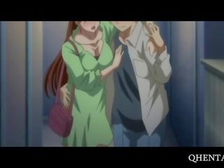 Moaning Hentai newbie tit fucks huge johnson