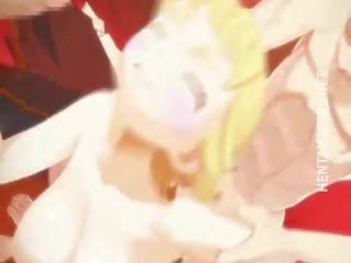Sexy 3d hentai fantazie žena dostane velký džbány v prdeli