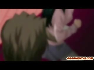 Prsatá hentai ninja těžký groupfucking a obličejový cumshoting