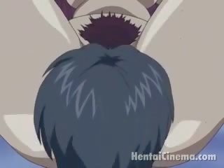 Stunner hentai hezká v copánky představení ji velký prsa