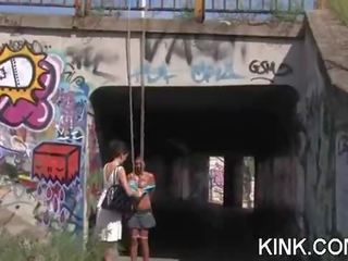 Busty prisoner used as porn slave