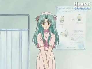 Flirty hentai perawat decides to help her master and tries to