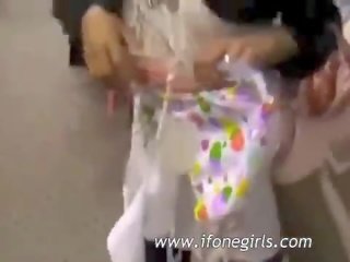 Sensational teen feature in a changing room bj