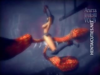 迷人 3d 无尽 小鸡 得到 钉 由 一 怪物
