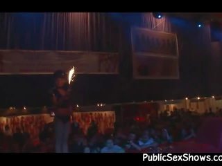 Fabulous stripper exposing off onto bike