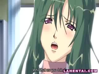 Huge titted lascivious hentai beauty
