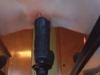 Cilik babeh rides huge ireng dildo in pangilon - check for more at 69porncams.com