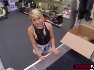 Small tits and blonde woman gets hammered by Shawns big shaft