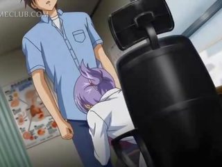 Desirable hentai armuke ratsutamine loaded võll sisse tema