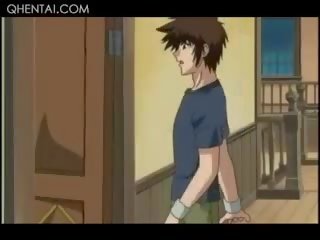 Fabulous Ass Hentai Tramp Sucking Jizz Loaded penis On Her Knees