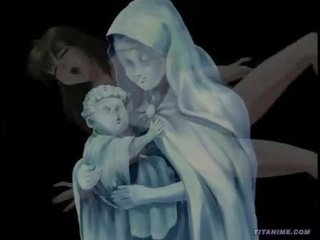 Künti anime monah with big soçniý urup ýykýan gets pumped in her virgin amjagaz