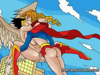 Famous cartoon superheroes xxx film parody