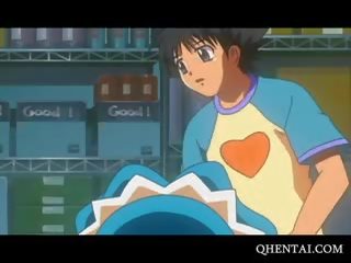 Hentai seductress Bent Over The Counter And Fucked