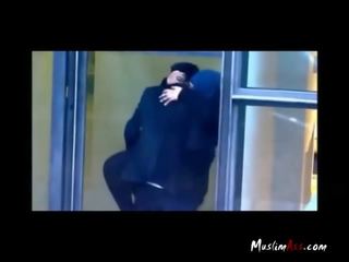 Hijab insegnante beccato lovemaking da camera spia